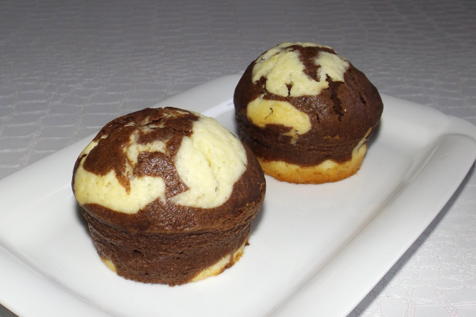 Muffins marbré chocolat et vanille (Cake Factory)